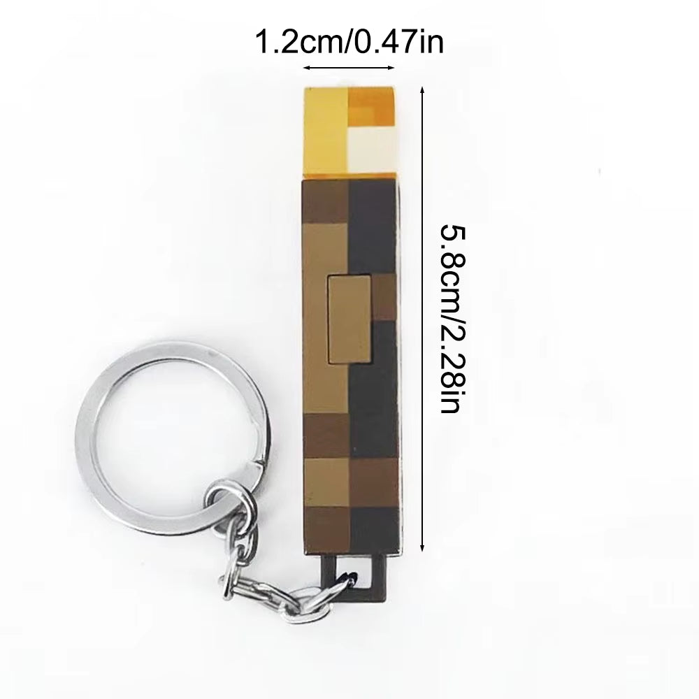 Minecraft Fackel Schlüsselanhänger
