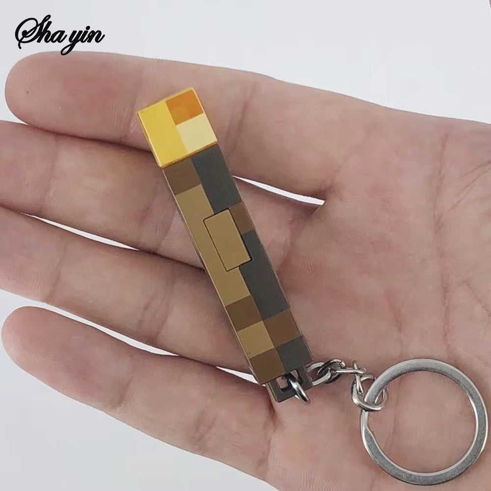 Minecraft Fackel Schlüsselanhänger