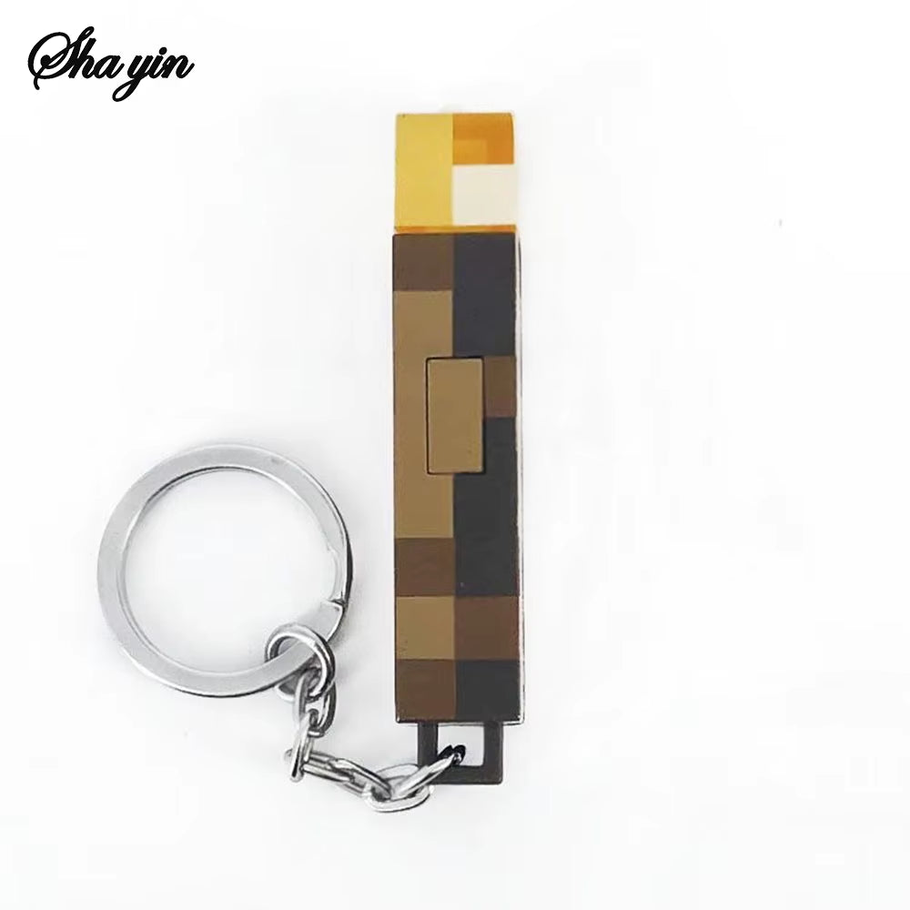Minecraft Fackel Schlüsselanhänger