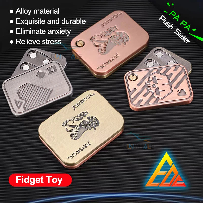 Push Slider Metall Fidget Anti-Stress Spielzeug